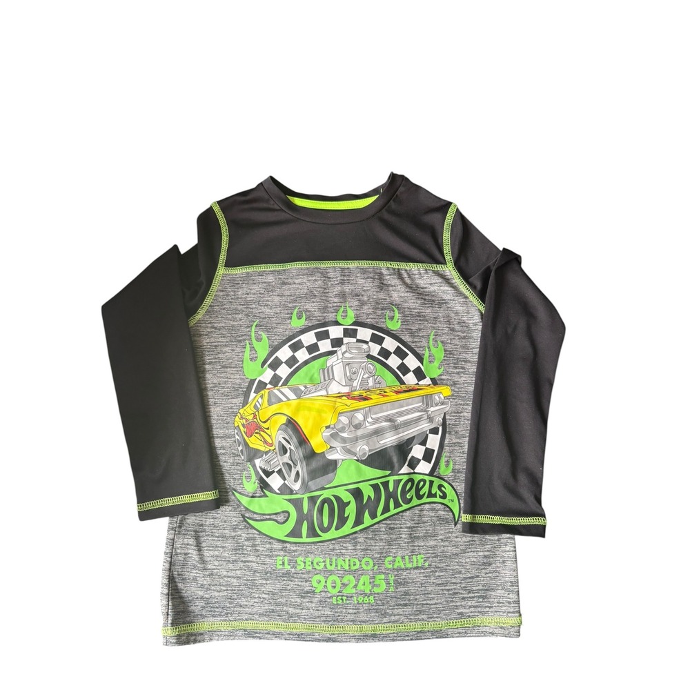 Hot Wheels Boys Size 7 Long Sleeve Shirt Jumping Beans Active Car Graphic